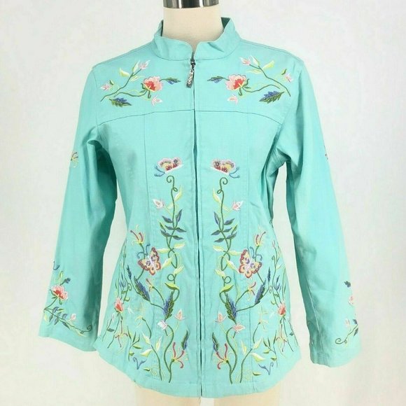 Quacker Factory Jackets & Blazers - 🎄 Quacker Factory Women Jacket Medium Turquoise